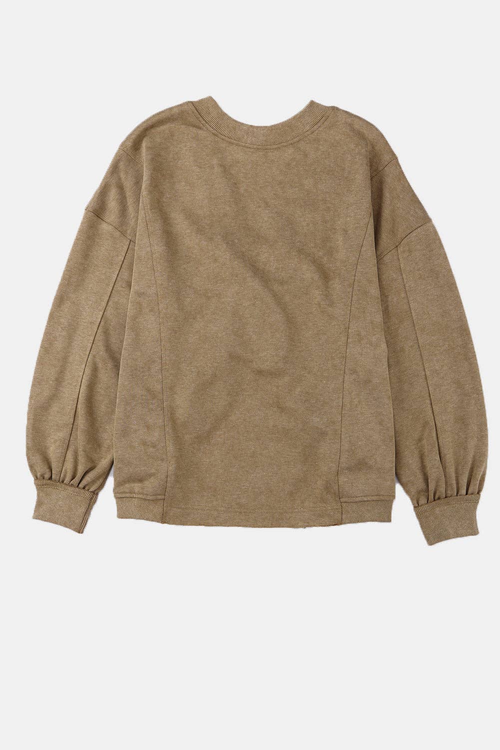 Casual Exposed Seam Twist Open Back Oversized Sweatshirt