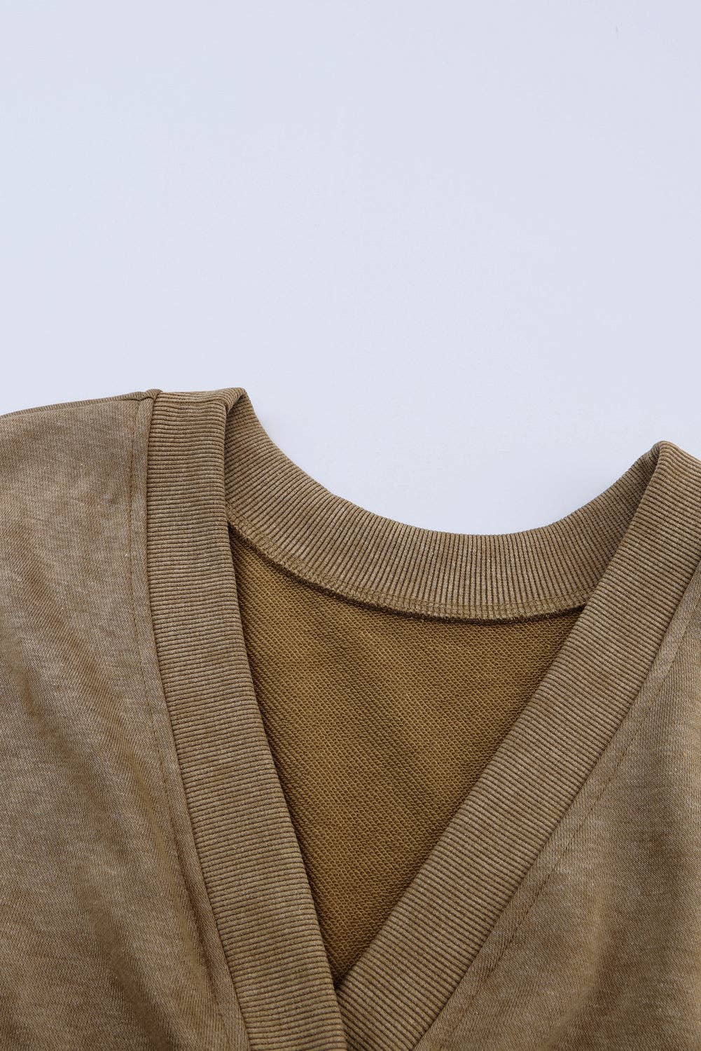 Casual Exposed Seam Twist Open Back Oversized Sweatshirt