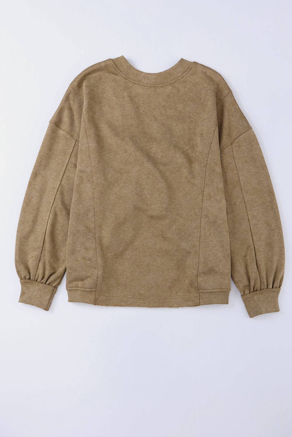 Casual Exposed Seam Twist Open Back Oversized Sweatshirt
