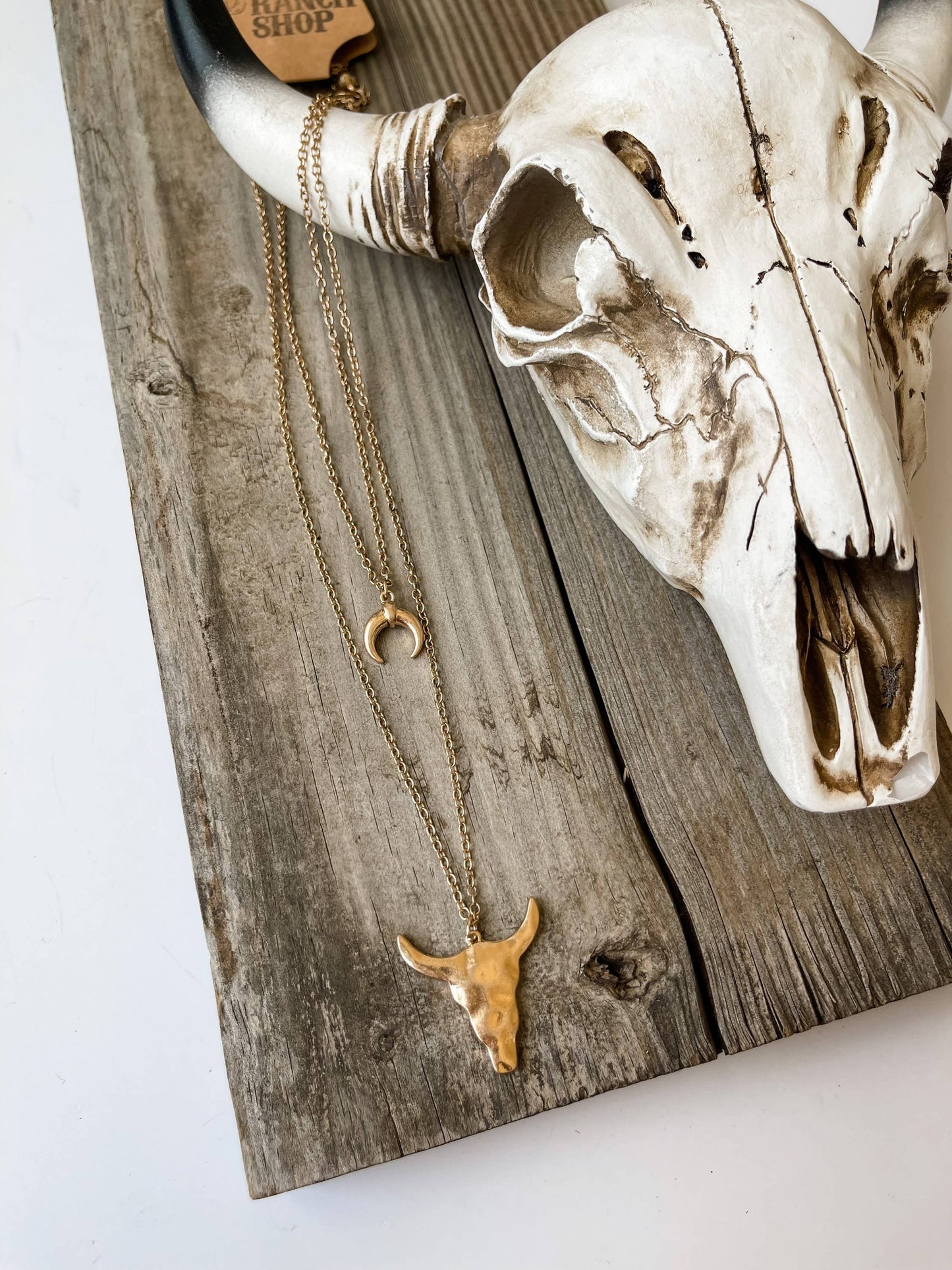 Hammered Layered Steer Necklace