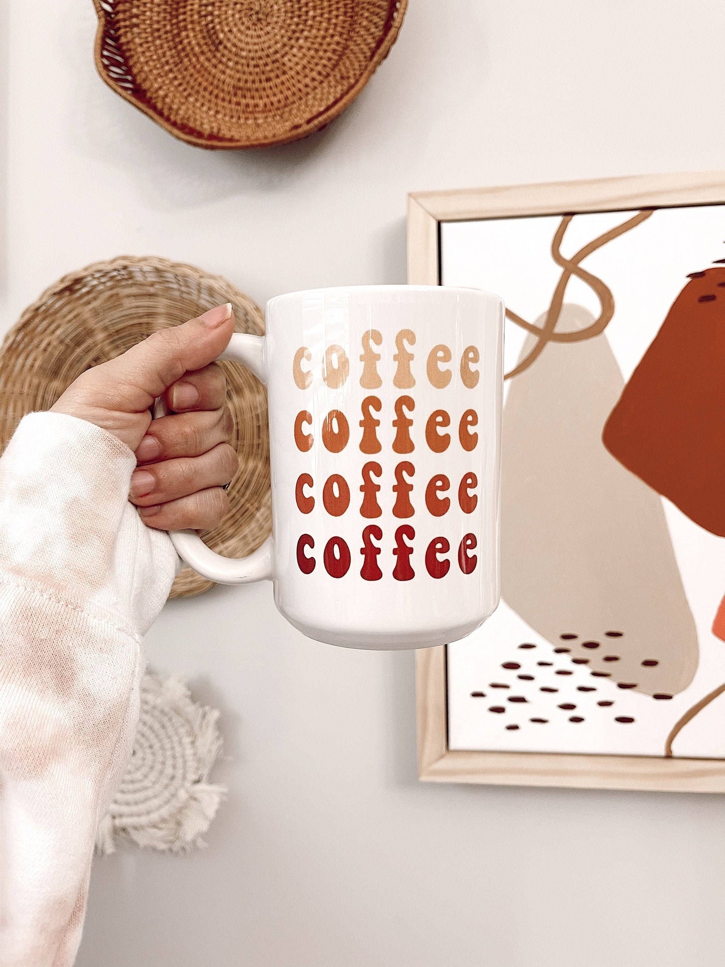 Coffee Coffee Coffee Coffee 15 oz. Coffee Mug