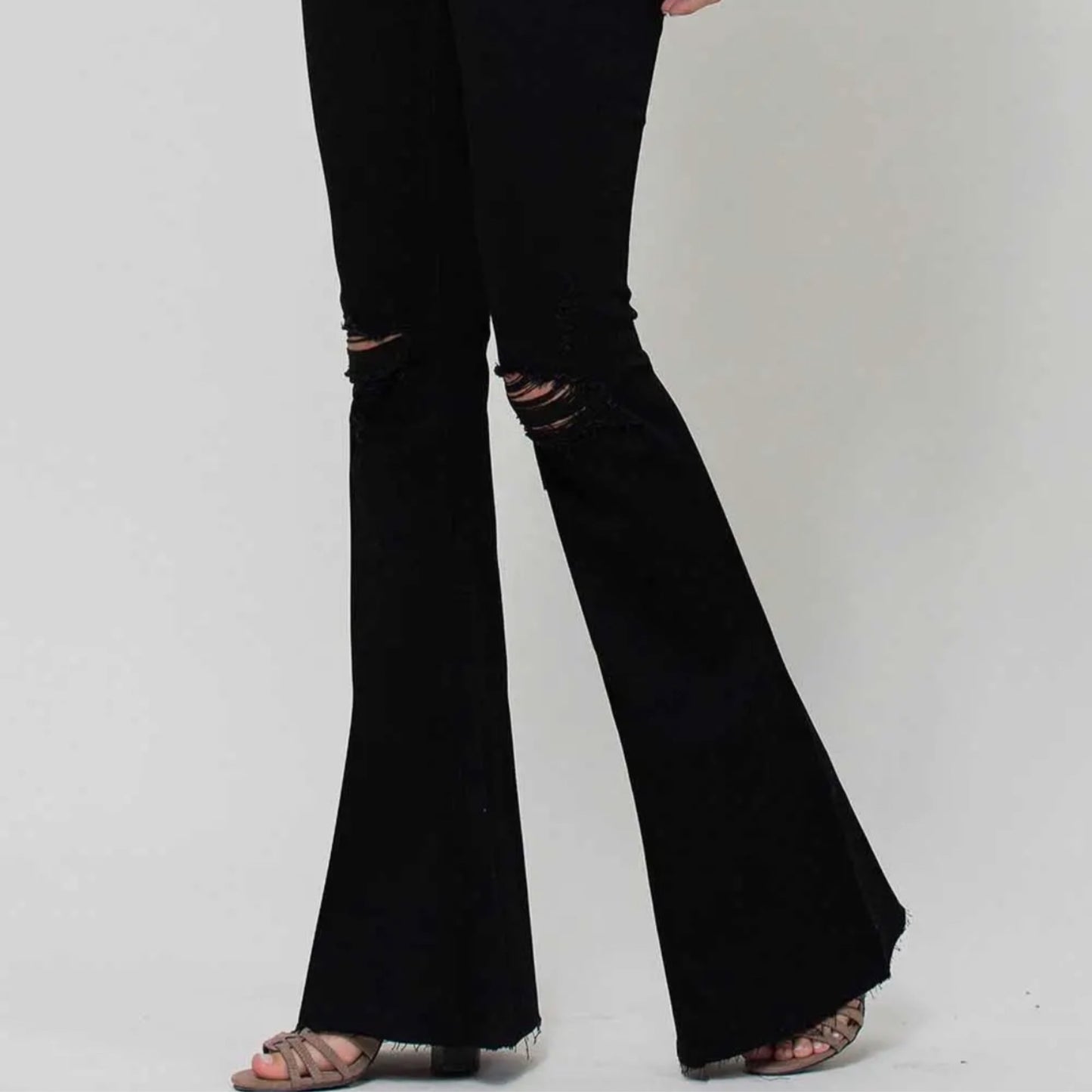 Black Super Flare Jeans