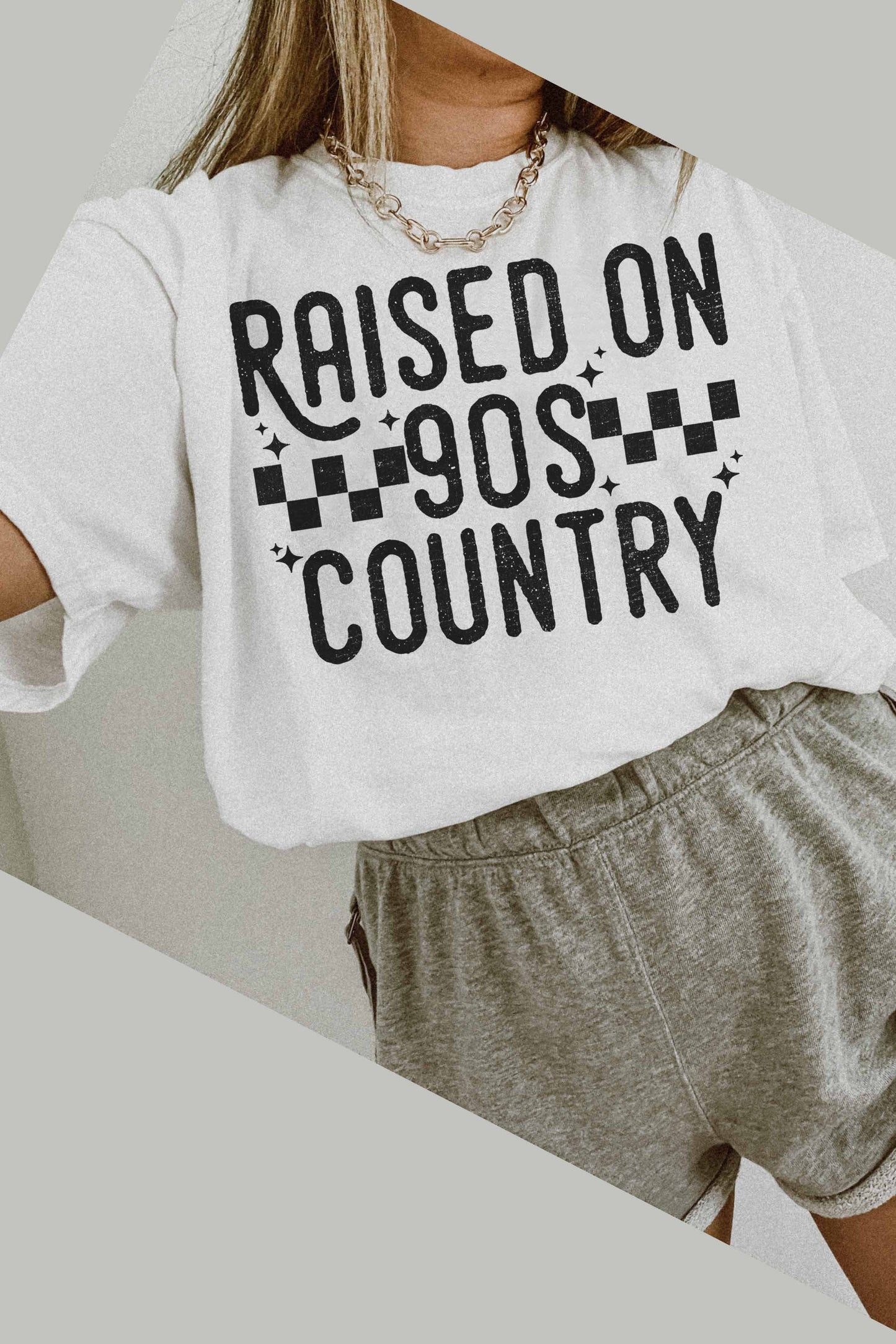[G1583X-OTS]-RAISED ON 90S COUNTRY OVERSIZED GRAPHIC TEE