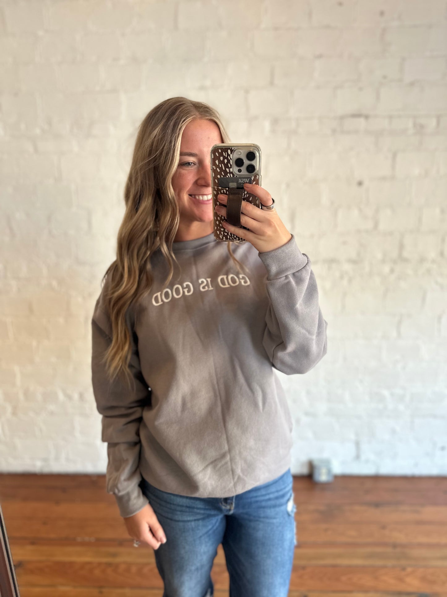 Embroidered GOD IS GOOD Sweatshirt