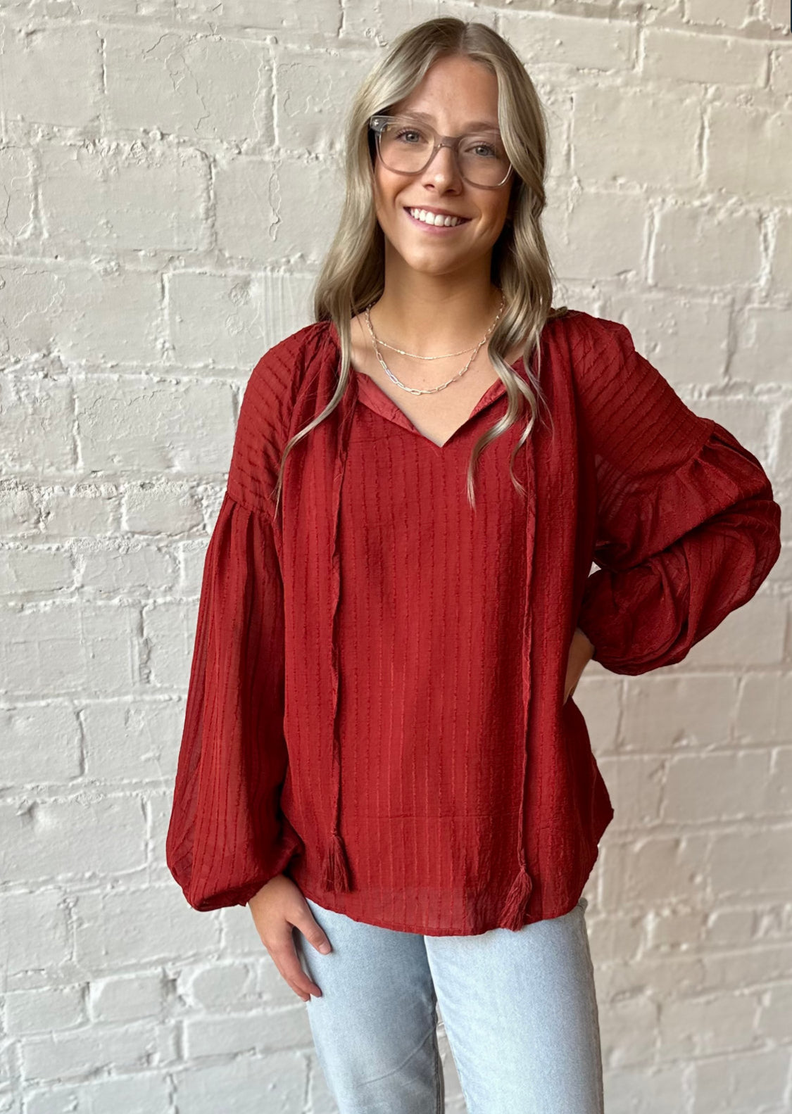 Lantern Sleeve Blouse