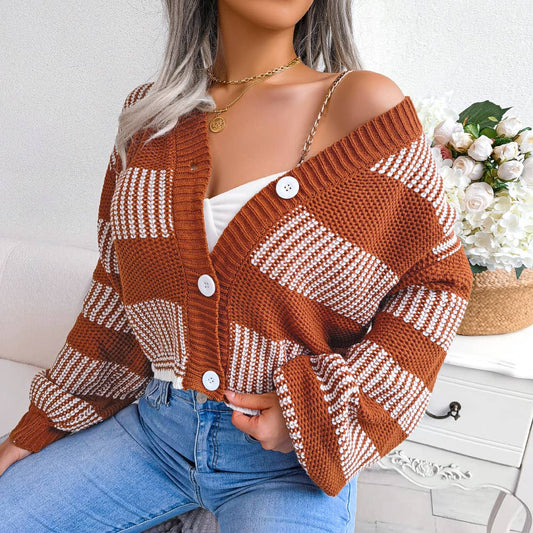 Striped Sleeve Cardigan